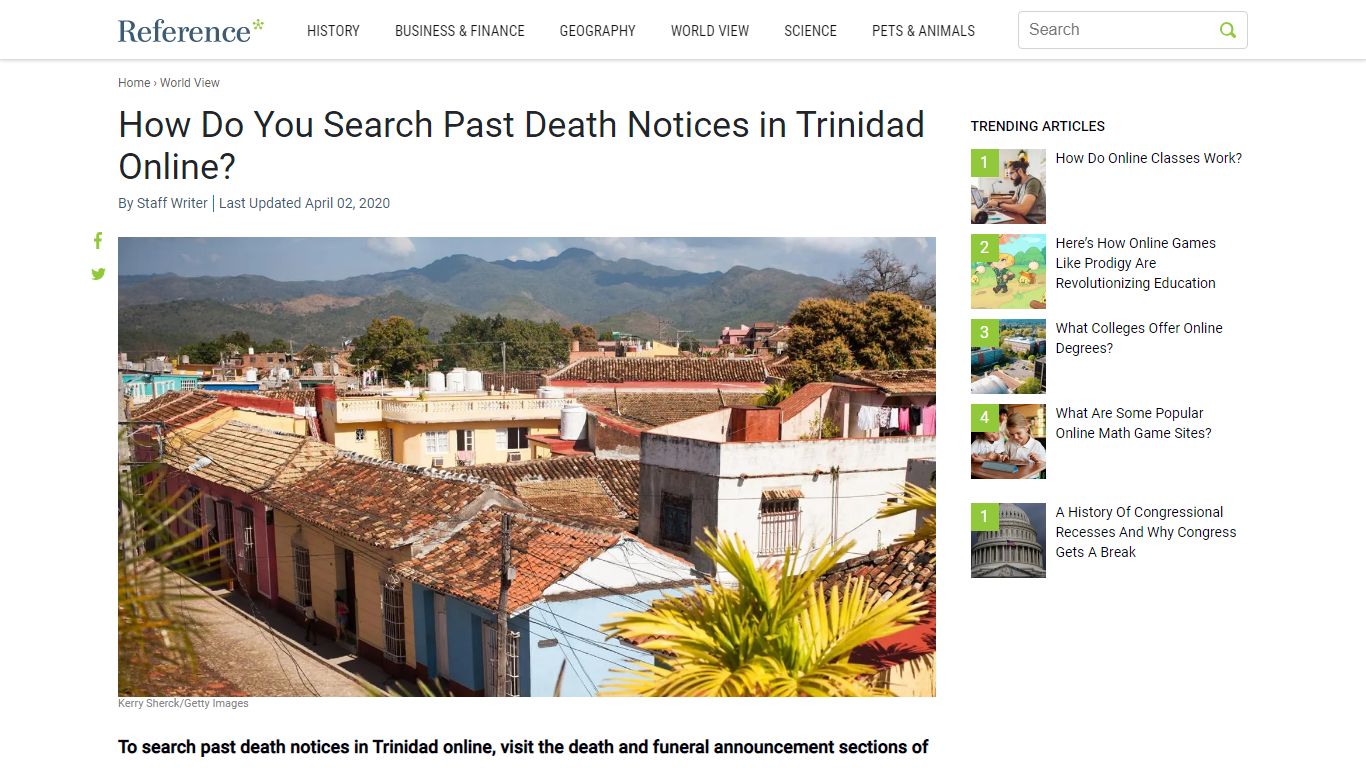 How Do You Search Past Death Notices in Trinidad Online?
